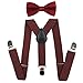 Cinny Suspender Set with Bow Tie for Kids (Wine Red)