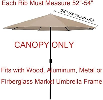 Amazon Com Eliteshade 9ft Patio Umbrella Market Table Outdoor Deck Umbrella Replacement Canopy Cover Canopy Only Beige Garden Outdoor