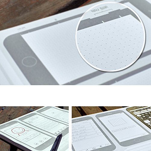 ZZ Lighting Novelty Creative iPhone 6 Draft Drawing Pad for App Design and UI Design (Sketch Pad+Stencil Kit+Pencil) - Thumbnail 6