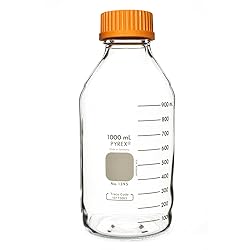 Pyrex Round Media Storage Bottle with GL45 Screw