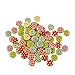 100 pack Assorted Round Wooden Mixed Buttons in Bulk for Crafts Collectible Buildings Accessories