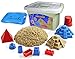 CoolSand Deluxe Bucket - Castle Edition - Set Includes: 2 Pounds Moldable Indoor Play Sand, Shaping Molds, Inflatable Sandbox & Storage Bucket