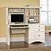Sauder Harbor View Computer Desk With Hutch, Antiqued White finish