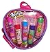 Shopkins Lip Balm 5 Scented Tubes Set & Reusable Wristlet Bag