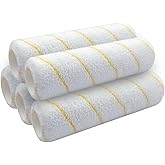 Crozzfog Paint Roller Covers 9 Inch, Pack of 5, 3/8" Nap Microfiber Paint Roller Kit for 9 Inch Roller Frame Painting Project
