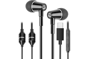 ibrain Air Tube Headphones USB-C Jack with Microphone, Airtube Earbuds Type-C Jack with Patented Technology, Air Tube Headset