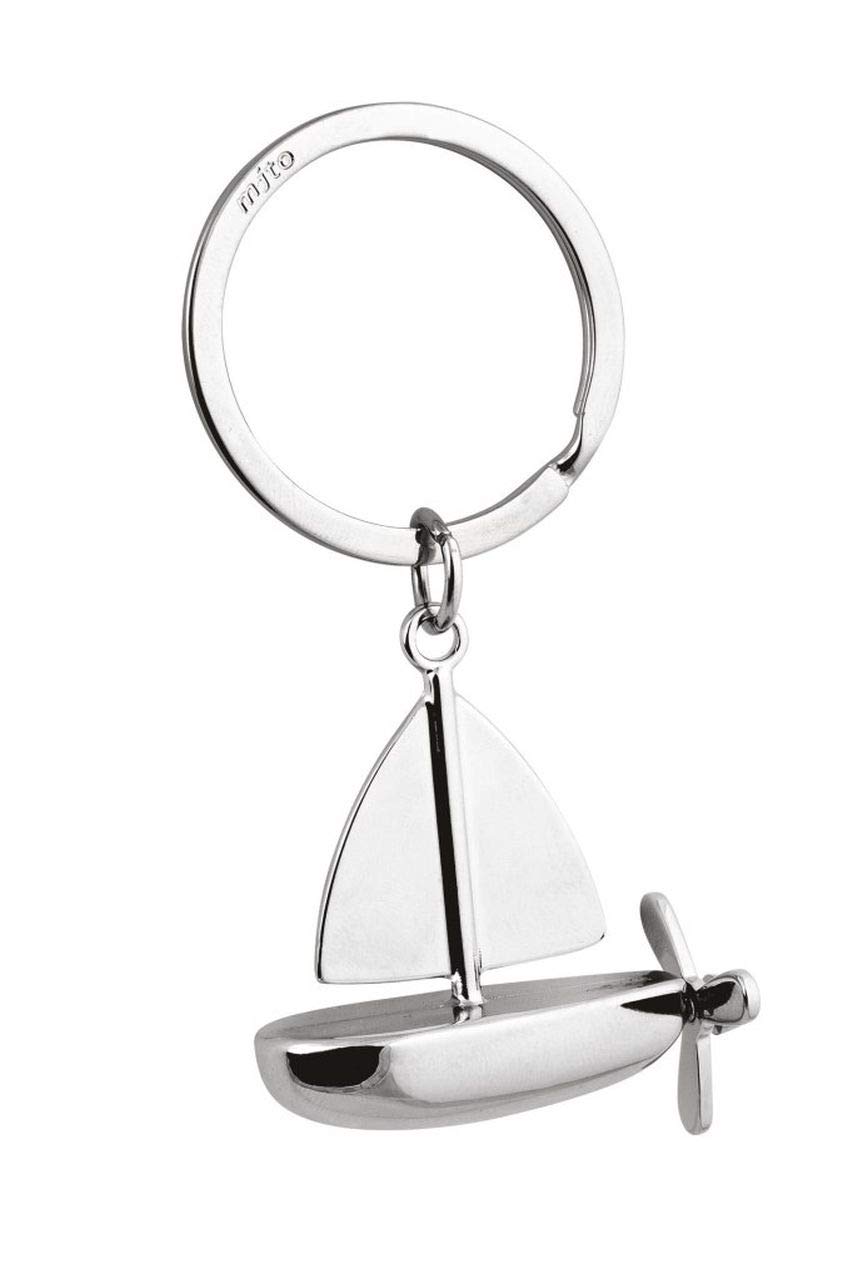 Ten 3D sailboat keychain cod.EL7923 cm 4x7,8x2h by Varotto & Co.