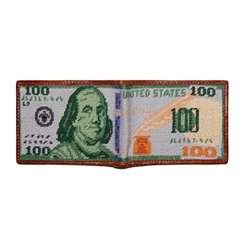 Smathers & Branson Men's Needlepoint Bi-Fold Wallet Benjamin/Multi