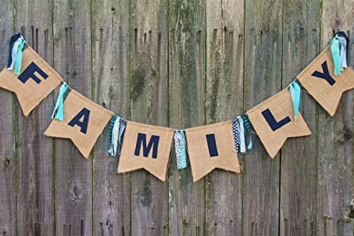 Amazon.com: Family Banner, Burlap Family Banner, Custom Banner for