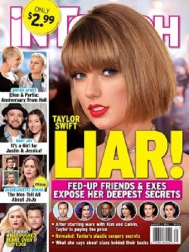 Amazon - August 1, 2016 In Touch magazine Taylor Swift LIAR! Ellen &  Portia! Justin & Jessica!: Editor David Perel: Books