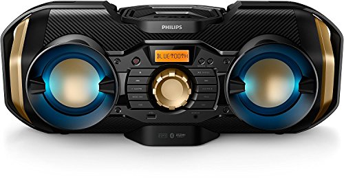 Phillips-Bluetooth-Boombox-Speaker--Rugged-Portable-Wireless-Radio-USB-AUX-and-CD-Music-Player-50-Watt-Dynamic-Bass-Digital-Display-Light-Up-Speaker-Model-PX840T