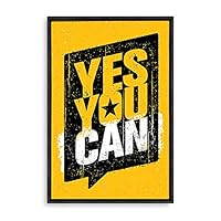 Framed Canvas Wall Art Motivational Words Canvas Prints Home Artwork Decoration for Living Room,Bedroom - 16x24 inches