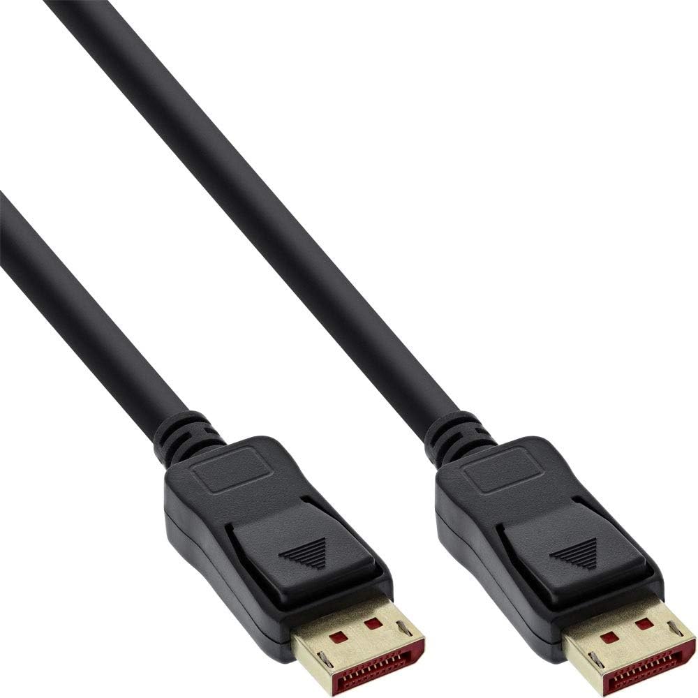 InLine® DisplayPort 1.4 Cable Active, 8K4K, Black, Gold-Plated Contacts, 7.5 m, black gold, 7,5 m