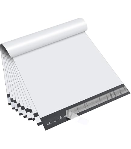 Mailing Bags 25 Pack White Poly Mailer Envelopes 19x24 Inches - Self-Sealing Shipping Bags (2.0 Mil) Shipping Envelopes & Mailers
