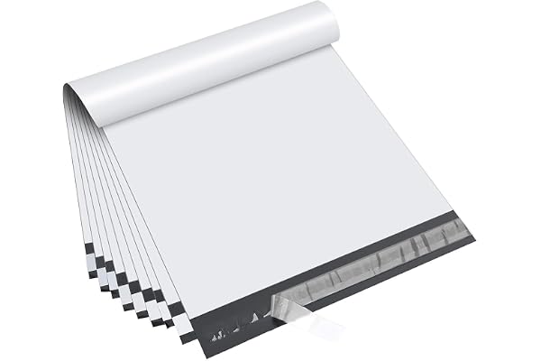 Packpal Poly Mailers 50 Pack Extra Large White Shipping Bags 24x24 Inch, Strong Thick Shipping Envelopes Self-Seal Closure Id