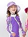 Tuga Girls Reversible Bucket Sun Hat (UPF 50+), Violet, Medium