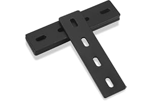 BAYIDUN 4 Pcs Metal Mending Plates, Heavy Duty Flat Plates, Flat Straight Brace Brackets Plates, Furniture Repair Fixing Joining Flat Plates Connectors for Woodworking, Bookcase - 6.1x1.5x0.15 inch