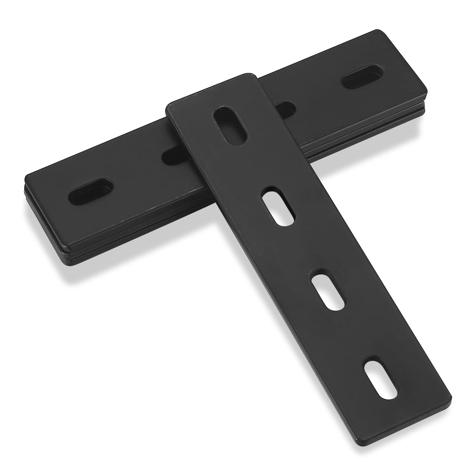 4 Pack Flat Brackets, Heavy-Duty Wood Connectors, Metal Perforated Plates, Flat Repair Support for Furniture, Cabinets, Shelves, 155x38x4 mm (155x38x4mm)