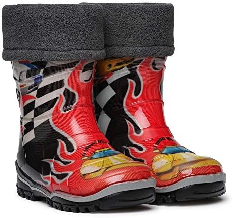 Multicolour Printed Kids Wellies (Boys and Girls Wellington Boots). Size 6/7/8/8.5 Child UK. Blue/Yellow/Pink/red/Black/Orange