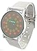 YouYouPifa Red+Yellow+Green+Blue LED Light Stainless Steel Fashion Wrist Watch