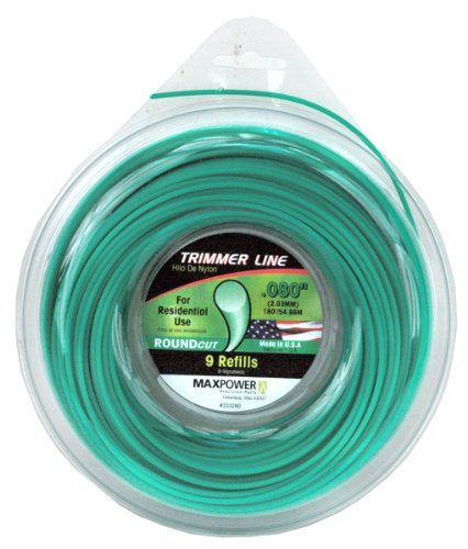 Maxpower 333280 Residential Grade Round .080-Inch Trimmer Line 180-Foot Length