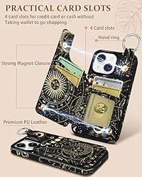 Lotadilo for iPhone 15 Wallet Case with Card
