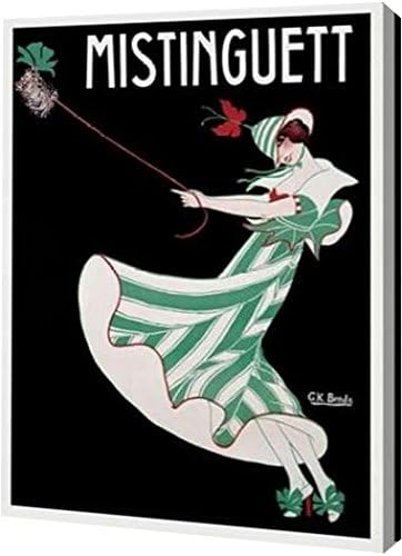 PrintArt GW-POD-64-295835-12x16 "Mistinguett" by G.K. Benda Gallery Wrapped Giclee Canvas Art Print, 12" x 16"
