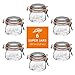 Le Parfait Super Jar, Canning Jars, 250mL French Glass Canning Jar w/Round Body, Glass Jars w/Airtight Lid, Canning Jars Wide Mouth, Glass Jar w/Lid, Clear Jars, Clear Glass Jars (8oz/Half Pint, 6 pk)