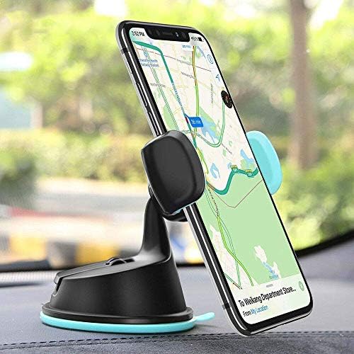 Ceuta® Car Mobile Holder Dual Purpose 360-Degree Rotating Mobile Car Mount Holder Stand for Windscreen, Dashboard & Table Desk with Double Grip Holder