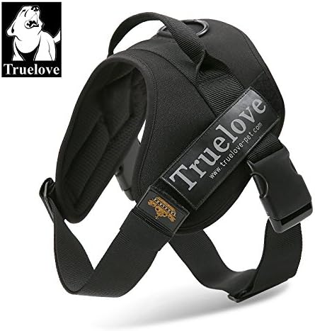 Outdoor Removable Logo Reflective Dog Harness (Large, Black) Measures 25.5" - 33.5" chest circumference
