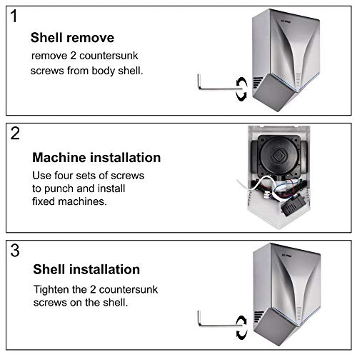 LSPRO Automatic Hand Dryer for Commercial Bathrooms. High Speed Hot