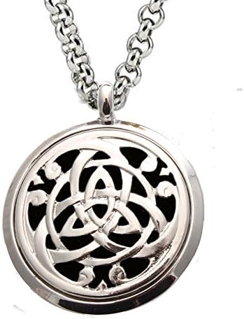 Lifetime Celtic Essential Oil Diffuser Necklace Aromatherapy with 22" chain and 4 felt pads