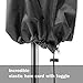 Patio Umbrella Covers, Waterproof Market Parasol Covers with Zipper for 6ft to 10.5ft Durable Market Outdoor Umbrellas Large (Black, Fits Offset Umbrella 10 to 15ft Dia)