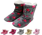 Enimay Women's Slipper Boots Lounge House Relaxed Shoes hearts Stars Polka Dots