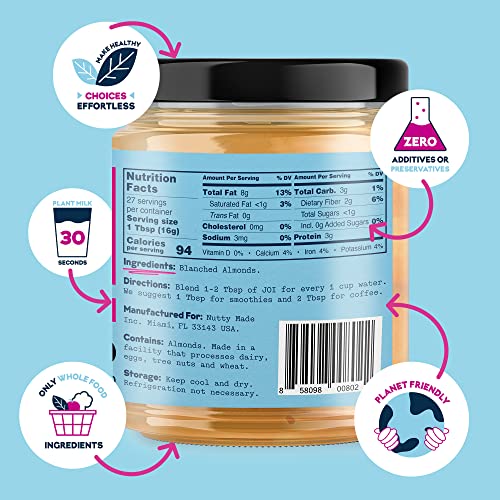 Almond Milk Unsweetened Plain Concentrate by JOI 27 Servings, Blend