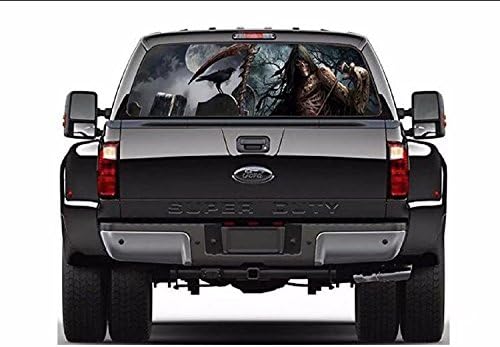 OLSR Removable Waterproof Fun Novelty Auto Stickers, Gothic Style Decals and Decorations for Vehicle Rear Windshield, Ideal for Pickup SUV Jeep (Skeletons+ Graveyard, XXL)