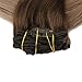Full Shine 16 Inch Balayage Hair Extensions Human Hair Clip Extensions Ombre Color 4 Brown Fading to 18 and 27 100g 10 Pcs Full Head Clip in Extensions Remy Human Hair Clip in Hair Extensions