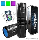 Foam Roller For Muscles by Live Infinitely-17” x 5”- Features First Ever Unique Spinal Channel- Made From High Density EVA Foam & ABS Inner Core- Best Deep Tissue Massager Plus eBook (Black)