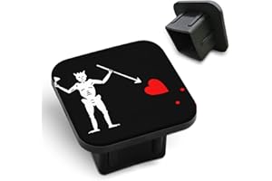 Tnomchey Flag Blackbeard Towing Cover Skeleton Holding Arrow Bleeding Heart Nation Flag Patriotism Rubber Receiver Tube Hitch Plug Hitch Receiver Cover Trailer Hitch Plug for Cars Trucks Accessories