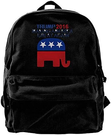 Canvas Backpack, Trump 2016 Making America Great Again Casual Computer College Bag Daypack For Travel, Hiking, Camping