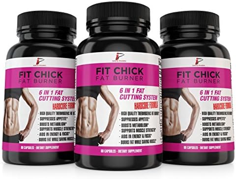 Fit Chick Fat Burner: Diet Pills That Work Fast for Women, Muscle Preserving Thermogenic for Weight Management, Appetite Suppressant, Energy Booster, Mental Focus, Green Tea, L-Carnitine, 60 Caps