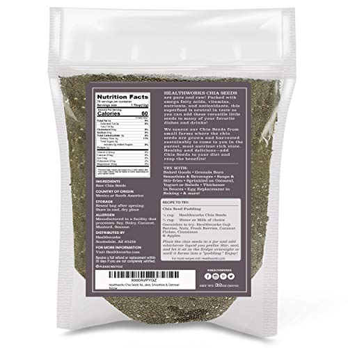 Healthworks Chia Seeds Raw (32 Ounces / 2 Pounds) | Premium & All-Natural | Contains Omega 3, Fiber & Protein | Great… - Image 3