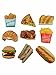 9 PC FRENCH FRIES SANDWICH HAMGURGER HOT DOG MIX FAST FOOD 3D FRIDGE MAGNET SOUVENIR TOURIST GIFT FO-010