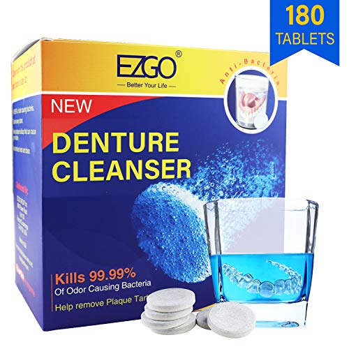 EZGO Denture Cleaner Tablets and Retainer Cleaner, Micro Cleaning Denture Cleanser, Help Removes Stain, Plaque, Bad Odor from Denture & Retainer (180 Days Supply) - Thumbnail 7