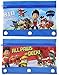 Set of 2 Paw Patrol Pencil Pouches Bags Marshall Rubble Chase Rocky Zuma Skye Everest