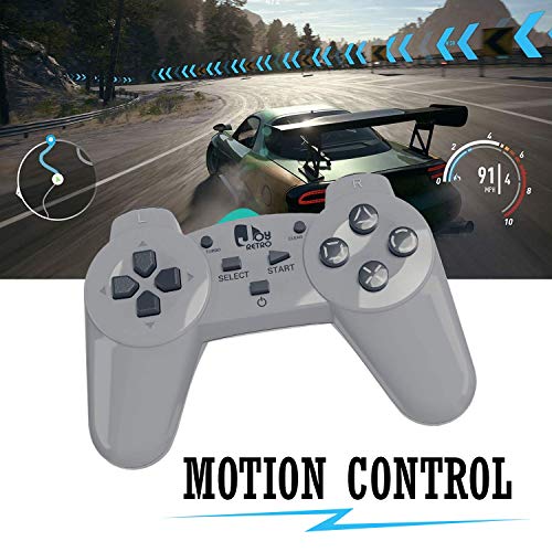 JoyRetro 2.4ghz Wireless Controller for Playstation Classic Mini [Turbo Edition] Turbo Buttons, Controllers for Playstation Classic Mini [Compact & Ergonomic] (Playstation Classic.)