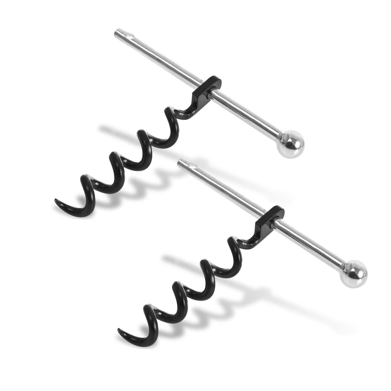 Key Ring Multi Corkscrew Wine Opener 2Pcs Key Ring Corkscrew Spiral Worm Wine Opener Stainless Steel Manual Keychain Keyring for Bartenders Barmans Waiter