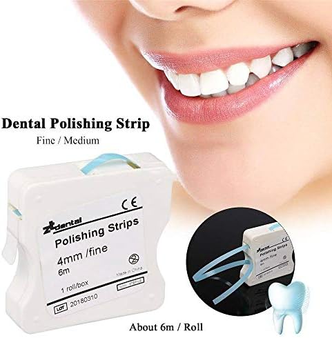 Resin Tooth Polishing and Finishing Strips Sanding Grinding 4mm 6M,Blue