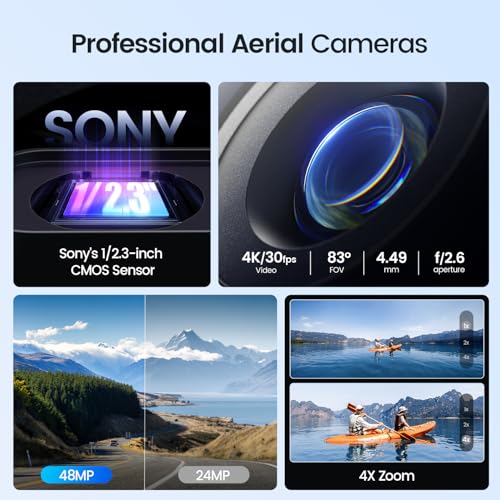 Holy Stone HS900 Drones for Adults with Camera 4K; 3 Axis Brushless Gimbal Drone 249g with 20000Ft Range, Visual Tracking, 4K/30FPS Video, 48MP Photo,GPS Smart Return, Travel Essentials Lightweight