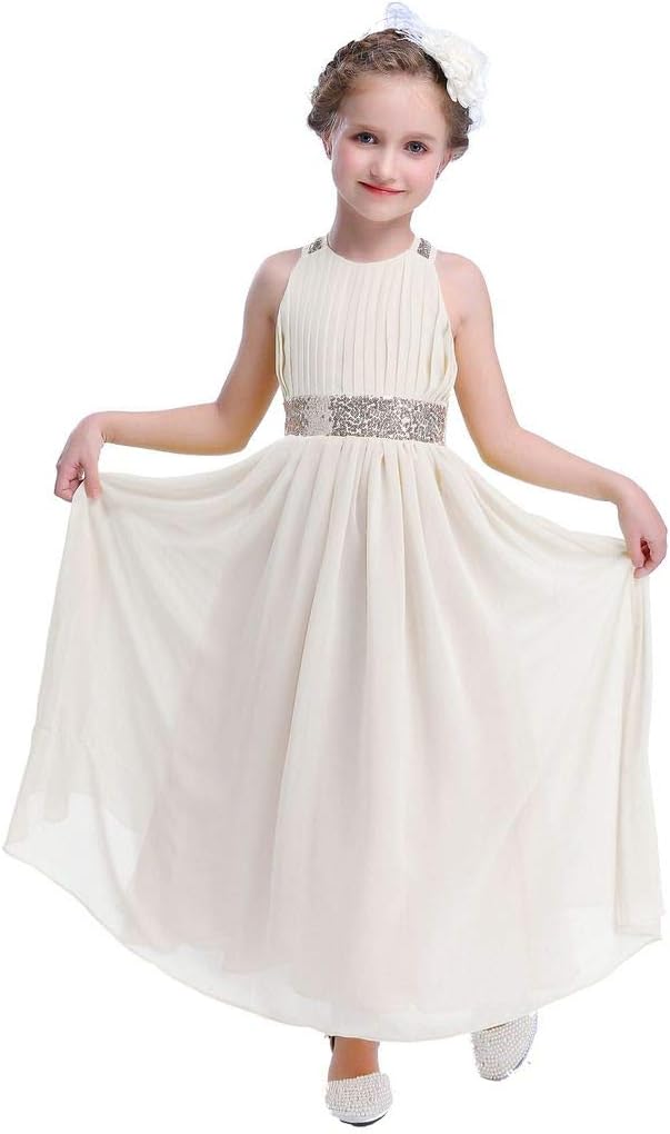 Happy Rose Bling Bling Sequins Chiffon Girls Dress